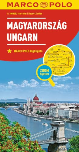 MARCO POLO Länderkarte Ungarn 1:300.000: Zoom System