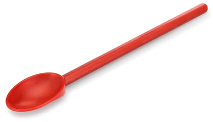MatferBourgeat Exoglass Spoon Red - 300mm | Commercial catering tool resists up to 220C, retains its shape, and is dishwasher safe for quick kitchen sanitisation.