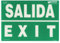 Cartel/Señal Fluorescente Salida Exit 30x42 cm.