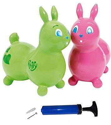Raffy Hüpfttier + Pumpe von ATC, Set, Rody Hüpfpferd Sprungpferd Cavallo Ledraplastic Gymnic (pink)