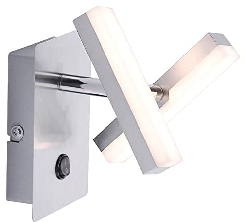 LED Wand Strahler Wohnraum Leuchte schwenkbar Spot Schalter Lampe Paul Neuhaus 11276-55