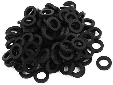 sourcingmap Lot de 100 rondelles plates en caoutchouc 16 mm OD 10 mm ID 3 mm d'épaisseur pour tuyau d'eau de robinet