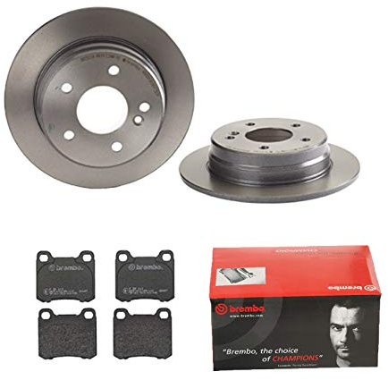 2 Bremsscheiben Voll 258 mm + Bremsbeläge Hinten von Brembo Voll (1420-54210) Bremsensatz Bremsanlage Bremsen-Kit,Bremsenset, Bremsscheiben, Bremsbeläge, Bremsen-Set, Beläge, Bremsbelag,