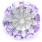 Sourcingmap Diamond Shape Crystal Glass 30mm Kitchen Cabinet Door Drawer Knob Cupboard Dresser Wardrobe Pull Handle with Screws, 10pcs Purple