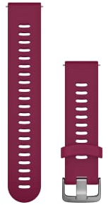 Garmin Schnellwechsel-Armband, Himbeerrot, Granitblau, passend für venu Serie (außer S-Modelle), Forerunner 55/245/645, Approach S12/S40/S42, vivoactive 3/4, vivomove 3, viviomove HR, 107-196 mm
