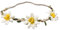 Alpenflüstern Trachten-Haarband Edelweiß-Blüten (creme-weiß) ADV102