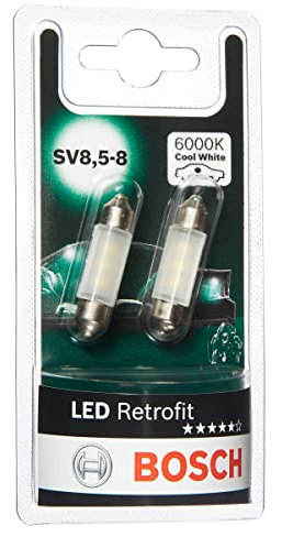 Bosch -C5W LED Retrofit lampes auto - 12 V 1 W SV8,5-8 35 mm - 2 ampoules