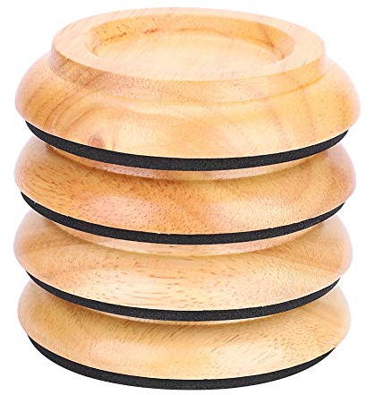 Coupes de Roulette pour Piano, Dessous de Verre, Coussinets de Pied de Piano antidérapants, Piano Droit pour Bois Dur(Wood Color)