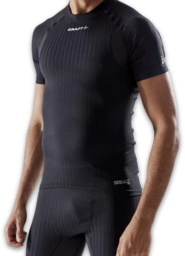 Craft Active Extreme X CN SS M Baselayer Herren XL, Schwarz, Activewear für Herren Kurzarm, Waffelstrick-Design, Temperaturmanagement, für kalte Temperaturen, recyceltes Polyester