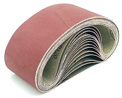 FEIHU Nastri abrasivi in allumina,100 x 610 mm Nastro Abrasivo,40/80/120/180/320,ciascuno 3 nastri in carta vetrata,per levigatrice a nastro,15 pezzi