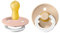 BIBS Colour Glow Schnuller 2er-Pack, BPA-frei. Leuchtet im Dunkeln, Kirschform Nippel. Naturkautschuk/Latex, Hergestellt in Dänemark. Größe 2 | 6+ Monate | 2-Pack, Blush NIGHT/Vanilla NIGHT