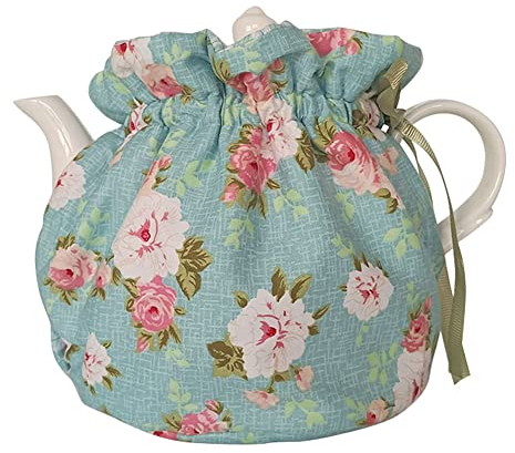Tea Cozy, teiera in cotone con motivo floreale vintage, copertura antipolvere per la cucina, decorazione per la casa, con cuscinetto isolante, per casalinga, amica, mamma
