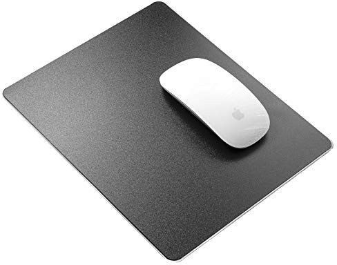 VAYDEER Hard Black Resin Gaming Mauspadmatte Smooth Magic Ultradünne Doppelseitenmausmatte Wasserdicht Schnelle und genaue Kontrolle für E-Sports-Spiele und Büro (mittel 9,45 x 7,87 Zoll)