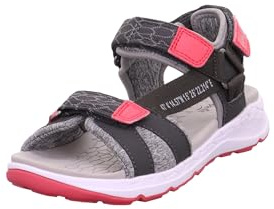 Superfit Mädchen Criss Cross Sandale, Grau Pink 2000, 36 EU