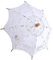 Tissting Weißer Vintage Spitzenschirm, Spitze Regenschirm Vintage Hochzeit Spitze Baumwolle Dame Braut Hochzeit Sonnenschirm Dekoration Foto Requisiten