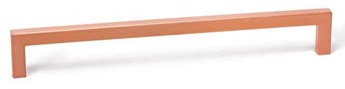 Gedotec Tirador de Barra Larga The U para Muebles de Cobre Cepillado | Cocina, Armario de Baño, Dormitorio | Con Accesorios