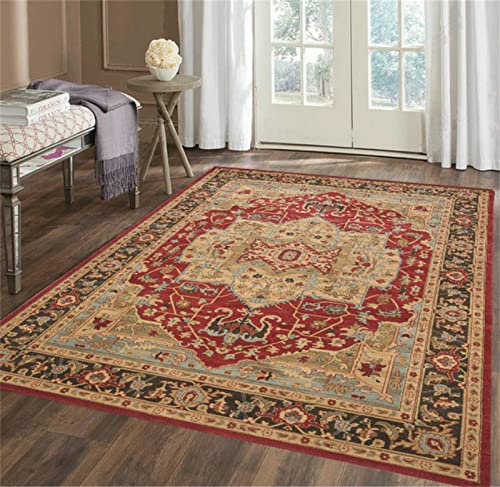 RUGMRZ Dywany Do Salonu Jugendzimmer Möbel Antiker roter Druck, weicher Teppich, Schlafzimmer-Accessoires, rutschfest 40X60CM Designer Teppiche