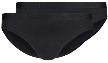 Skiny Men's Cotton Rib Slip, Black (080694), XL