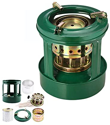 SJASD Estufa De Queroseno, Estufa de Queroseno para Interiores, Mini Calentador de Queroseno de 8 mechas, Estufa Camping de Queroseno portátil,Calentador sin Electricidad, para Garaje, Patio, Camping