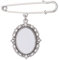 Hochzeits-Foto-Charm-Anstecknadel, DIY-Wärmeübertragungs-Brosche, Hochzeits-Charms, Spitzenrahmen, oval, Gedenk-Bild, Charm-Anhänger