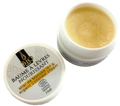 Dr Theiss – pflegender Bio-Lippenbalsam – Manuka-Honig Bio 16+, Kokosöl, Kolloidales Silber 20 PPM – spendet Feuchtigkeit und nährt – 100% natürlichen Ursprungs – zertifiziert Bio Cosmos Organic – 15