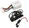 Alomejor Elektrisches Fahrrad-Controller-Gaspedal-Set, 24 V 500 W Geschwindigkeits-Motor-Controller mit Sperrschlüsseln
