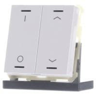 EIB, KNX, Push Button Lite 63 2 mal, RGBW, Schalter und Jalousien, Studio-Hochglanz-Finish