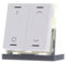 EIB, KNX, Push Button Lite 63 2 mal, RGBW, Schalter und Jalousien, Studio-Hochglanz-Finish