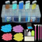 DONQL 64 Grids Diamond Painting Storage Boxes,Diamond Art Storage Box,Diamond Painting Accessories with 48Pcs Diamond Painting Clay 3 Drill Pens 2 Trays 1 Spoons and Labels