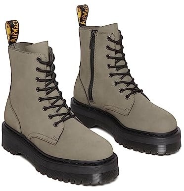 Dr. Martens 31296059 8 Eye Boot Men Nickel Grey Milled Nubuck Wp UK 4