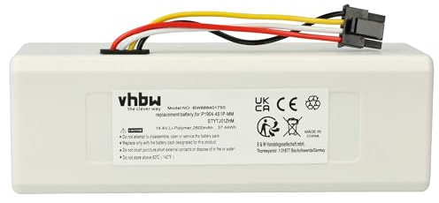 vhbw Akku kompatibel mit Dreame X40 Master, X30 Ultra Saugroboter (2600 mAh, 14,4 V, Li-Ion)