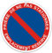 Yuntarda Panneau Prière De Ne Pas Stationner Emplacement Réservé-Panneau interdiction de stationner-Panneau Parking Privé rond Diamètre 200 mm -Métal en Aluminium de 1 mm