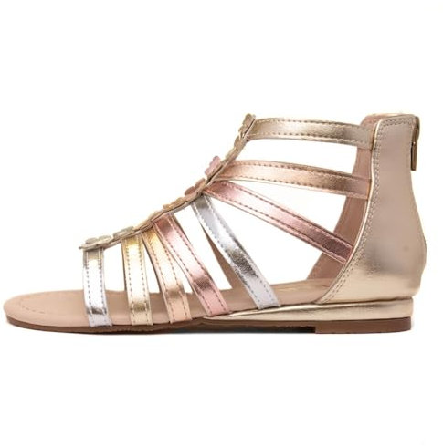 Lilley Imelda Girls Metallic Gladiator Sandal - Size 4 UK - Multicolour