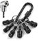 8 Pack 1/4 Inch Hex Bit Holder Keychain, Shank Screwdriver Bits Holder with 105° Right Angle Drill, Extension Quick Change Lightweight Portable Drill Bit Organizer for DIY, Electrical, Woodworking