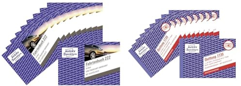 AVERY Zweckform 222-10 Fahrtenbuch & 1735-10 Quittungsblock