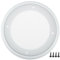 X AUTOHAUX 4 Speaker Grills Cover Mesh Round with Mounting Screws Iron ABS White - Pack of 1