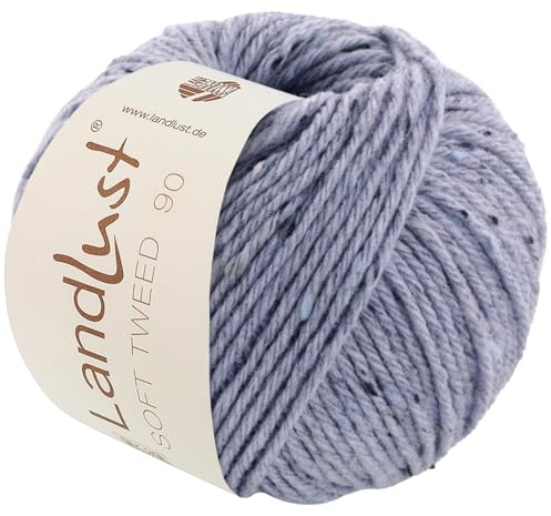 LANA GROSSA Landlust Soft Tweed 90 | Klassisch verzwirntes Tweedgarn aus Schurwolle mit mehrfarbigen Noppen | Handstrickgarn aus 100% Merinowolle | 50g Wolle zum Stricken & Häkeln | 90m Garn FB26