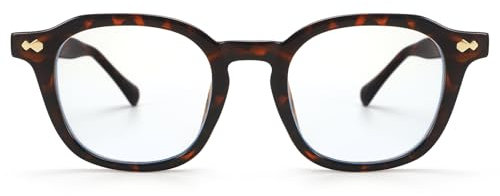 Dollger Gafas con filtro de luz azul para hombre Gafas cuadradas con filtro de luz azul Montura grande Anti luz azul PC TV Gaming Unisex Leopardo