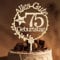 Giftota Cake Topper 75. Geburtstag Holz mit LED Lichterkette - 75. Geburtstag Deko Frauen Männer - Tortendeko 75. Geburtstagsdeko - Kuchen Deko für 75. Geburtstagsdeko