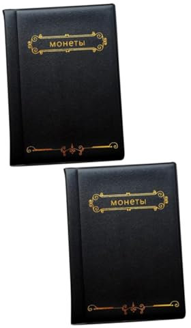 SEWACC 2pcs Coin Collection Book Russian Cover Coin Storage Album for Collectors Holder Book Photo Album Holder Storage