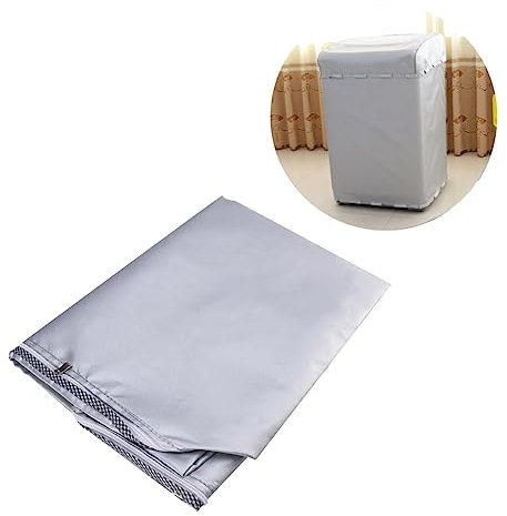 jojofuny Housse De Machine à Laver Et Sèche-linge Oxford Argenté Imperméable Et Anti-poussière Pour Saleté