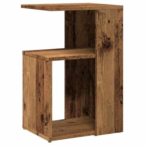 vidaXL Beistelltisch Altholz-Optik 36x30x56 cm Holzwerkstoff, Ablagetisch, Sofatisch, Wohnzimmertisch, Akzenttisch, Lampentisch, Tisch klein