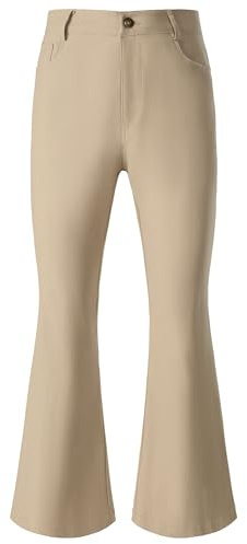 JOGAL Herren Schlaghose 70er Jahre Karneval Disco Outfits Ausgestellte Hose | Weich, Dehnbar, High-Waist, Schlaghose, 70er Retro, Disco, für Motto-Party, Disco-Party, Tanz, Karneval