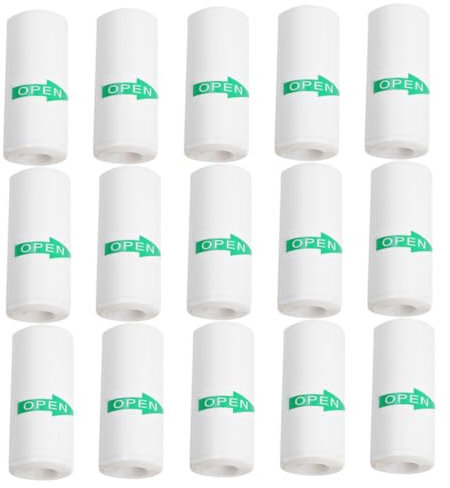 VILLFUL 15 Stück Thermopapier Selbstklebende Etiketten Mini-thermodrucker Aufklebepapier Kompatibel Für Studiennotizen Versandetiketten Namensschildaufkleber