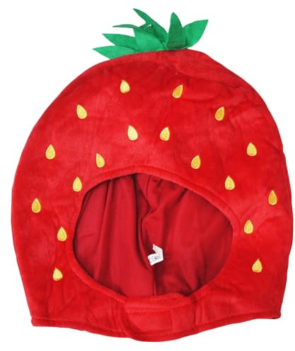 Petitebelle Fruit Costume Hat (Strawberry Red, One Size)