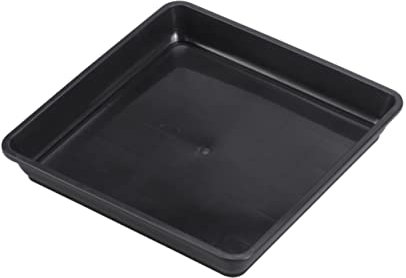 Garneck 10 Stücke Eckige Untersetzer Für Blumentöpfe Aus Kunststoff - Quadratisch - 15 x 15 8 cm Ideal Für Pflanzenuntersetzer Und Zum Auffangen Von Wasser in Schwarz