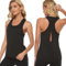 BDSHUNBF Camiseta sin Mangas de Fitness para Mujer, Camiseta Deporte Mujer, Mujer Crop Top, para Yoga Corriendo Atlético