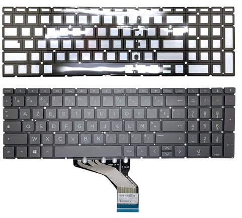 Clavier FRANÇAIS AZERTY Compatible HP 15-CN / 15-CP / 15-DA / 15-DB / 15-DF / 15-DS / 15-DW / 15G-DR / 15G-DX Series - 6037B0144605 / L81042-051 / 2B-BBK07I600 + rétro
