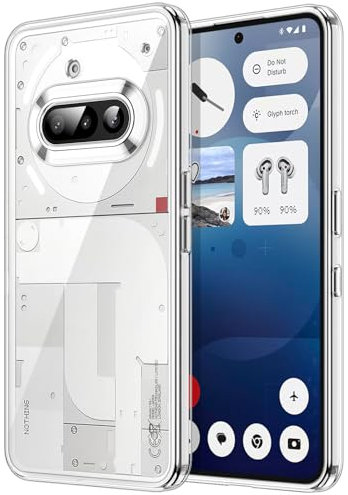 JETech Hülle für Nothing Phone 3a, Klar Stoßfest Handyhülle, Anti-Kratzer Harte Rückseite, Schützende Dünn Fit, Nicht Vergilben, Durable Transparent TPU für Fallschutz (Durchsichtig)