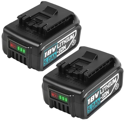 2 Stück 18 V 5,0 Ah Ersatzakku für Bosch Professional – Lithium-Ionen Akku kompatibel mit Bosch 18 V Professional Werkzeugen und GAL Ladegeräten (GAL18V-20, GAX18V-30, GAL18V-40, GAL1880 CV)